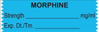 United Ad Label Pre-Printed Label Anesthesia Label Morphine mg/ml Light Blue 1/2 X 1-1/2 Inch - ULTJ066
