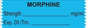 United Ad Label Pre-Printed Label Anesthesia Label Morphine mg/ml Light Blue 1/2 X 1-1/2 Inch - ULTJ066