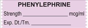 UAL - Drug Label Anesthesia Label Tape Phenylephrine Strength_mcg/mL Exp Dt Tm_ Violet 1/2 X 1-1/2 Inch - ULTJ083