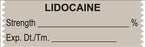United Ad Label Pre-Printed Label Anesthesia Label Lidocaine % Gray 1/2 X 1-1/2 Inch - ULTJ121