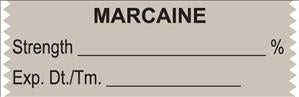 United Ad Label Pre-Printed Label Anesthesia Label Marcaine % Gray 1-1/2 X 1/2 Inch - ULTA092