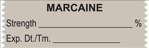 UAL - Drug Label Anesthesia Label Tape Marcaine Strength_% Exp Dt Tm_ Gray 1/2 X 1-1/2 Inch - ULTA092