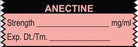 United Ad Label Pre-Printed Label Anesthesia Label Anectine Mg/ml Fluorescent Red 1-1/2 X 1/2 Inch - ULTJ051