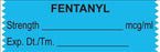 UAL - Drug Label Anesthesia Label Tape Fentanyl Strength_mcg/mL Dt_Tm_Init_ Light Blue 1/2 X 1-1/2 Inch - ULTJ067