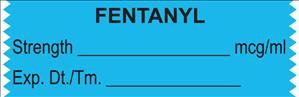 UAL - Drug Label Anesthesia Label Tape Fentanyl Strength_mcg/mL Dt_Tm_Init_ Light Blue 1/2 X 1-1/2 Inch - ULTJ067