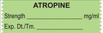 UAL - Drug Label Anesthesia Label Tape Atrpine Strength_mg/mL Exp Dt Tm_ Green 1/2 X 1-1/2 Inch - ULTJ077