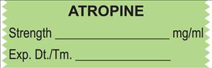 UAL - Drug Label Anesthesia Label Tape Atrpine Strength_mg/mL Exp Dt Tm_ Green 1/2 X 1-1/2 Inch - ULTJ077