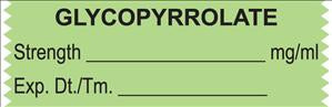 United Ad Label Pre-Printed Label Anesthesia Label Glycopyrrolate Mg/ml Green 1-1/2 X 1/2 Inch - ULTJ078