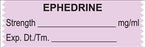 UAL - Drug Label Anesthesia Label Tape Ephedrine Strength_mg/mL Exp Dt Tm Violet 1/2 X 1-1/2 Inch - ULTJ151