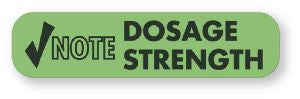 United Ad Label Pre-Printed Label Communication Fill In Note Dosage Strength Green 1-1/231 X 0.375 Inch - ULFP1153