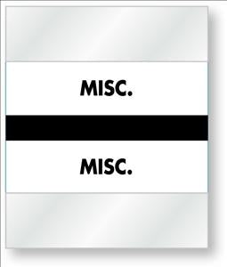 United Ad Label Pre-Printed Label Chart Tab Misc White 1-1/2 X 1-1/4 Inch - ULCD20