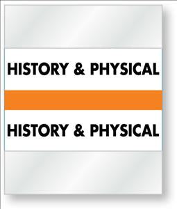 United Ad Label - Pre-Printed Label Chart Tab White Paper History & Physical Black Alert Label 1-1/2 X 1-1/4 Inch - ULCD14