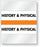 United Ad Label - Pre-Printed Label Chart Tab White Paper History & Physical Black Alert Label 1-1/2 X 1-1/4 Inch - ULCD14