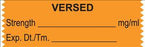United Ad Label Pre-Printed Label Anesthesia Label Versed Mg/ml Orange 1-1/2 X 1/2 Inch - ULTJ013