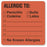 UAL - Pre-Printed Label Allergy Alert Fluorescent Red Paper Allergic To, Penicillin Sulfa Codeine Latex No Known Allergies Black Alert Label 1-1/2 X 1-1/2 Inch - ULHN877