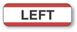 United Ad Label UAL Pre-Printed Label Instructional Label Left White 1-1/2 X 1/2 Inch - ULXX532