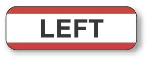 United Ad Label UAL Pre-Printed Label Instructional Label Left White 1-1/2 X 1/2 Inch - ULXX532