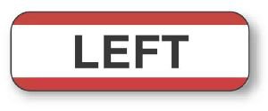 UAL - Pre-Printed Label Advisory Label White Paper Left Black Alert Label 1-1/2 X 1/2 Inch - ULXX532