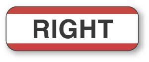 United Ad Label UAL Pre-Printed Label Instructional Label Right White 1-1/2 X 1/2 Inch - ULXX539