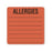 UAL - Pre-Printed Label Allergy Alert Fluorescent Red Paper Allergies Alert Label 2-1/2 X 2-1/2 Inch - ULMR204