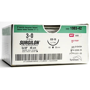 Covidien Surgilon Suture without Needle Braided Nylon Nonabsorbable Coated Size 0 18 Inch Suture - 8886191761
