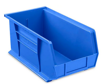 Storage Bin Blue Plastic