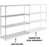 SHELVING UNIT, CHROME WIRE ADD-ON UNIT