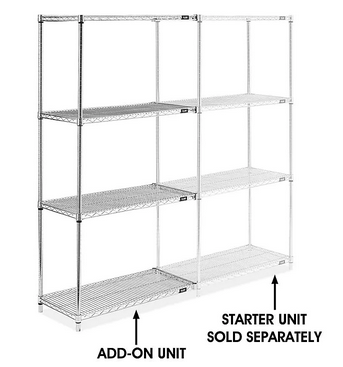SHELF, ADD-ON CHROME WIRE 