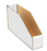 Storage Bin White Corrugated Cardboard