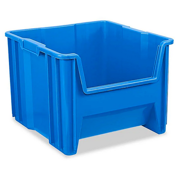 Storage Bin Blue Plastic 