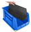  Storage Bin Black Plastic