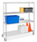 SHELVING UNIT, MOBILE 4SHELF CHROME