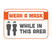 BeSafe Messaging Commercial Wall Decals - Orange & White, 6" x 9", Pack of 3