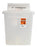 Cardinal NovaPlus Sharps Container Novaplus Mailbox 3 Gallon Clear Horizontal Entry Counterbalance Lid - V8536