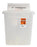 NovaPlus - Sharps Container Novaplus 3 Gallon Translucent Base / Translucent Lid Horizontal Entry Counter Balanced Door Lid - V8536