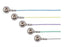 Natus Medical - Snap Leads 3 M Length, Electrodes With Touchproof Connectors, Blue, Grey, Purple, Green And Yellow Snap Electrodes - 019-419300