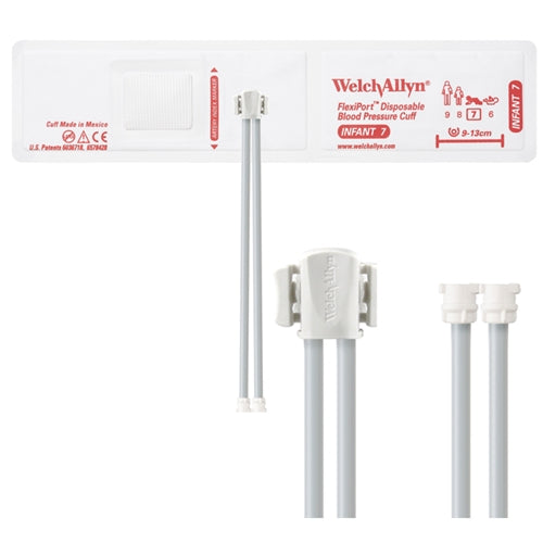 Welch Allyn Cuff, Vinyl Infant, 2-Tube, MQ - VINYL-07-2MQ