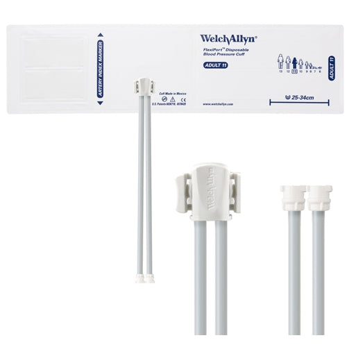 Welch Allyn Cuff, Vinyl Adult, 2-Tube, MQ - VINYL-11-2MQ