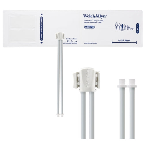 Welch Allyn Cuff, Vinyl Adult, 2-Tube, SC - VINYL-11-2SC