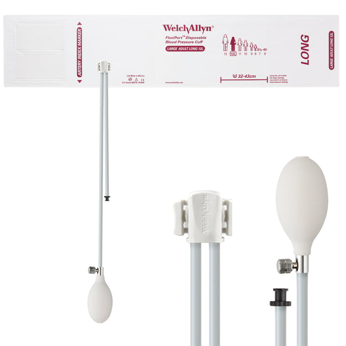 Welch Allyn FLEXIPORT Blood Pressure Cuff FlexiPort Adult Long Large 32 - 43 cm Vinyl - VINYL-12L-2BV