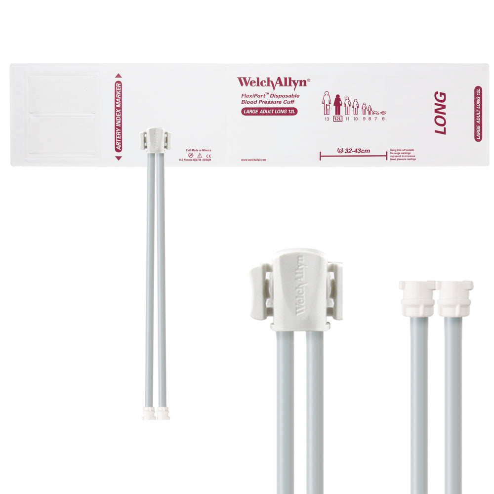 Welch Allyn Cuff Vinyl LG Adult Long 2-Tube MQ - VINYL-12L-2MQ