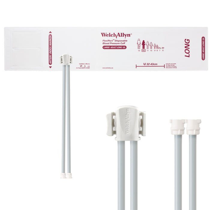 Welch Allyn Cuff Vinyl LG Adult Long 2-Tube MQ - VINYL-12L-2MQ