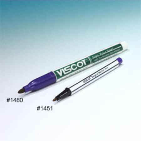 Viscot Industries Sign Your Site Pre Surgical Skin Marker Gentian Violet Ink, Fine Tip, With Ruler - 1451SR-100