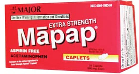 Major - Pain Relief 500 mg Strength Acetaminophen Capsule 24 per Box - 00904672024