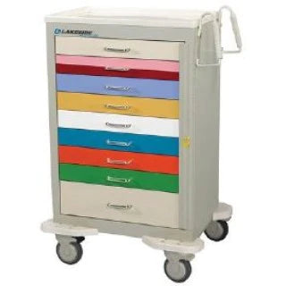 Lakeside Manufacturing - Pediatric Cart 25 X 32 X 47-1/4 Inch (8) 3 Inch, (1) 6 Inch Drawers - SP-930-B-PED