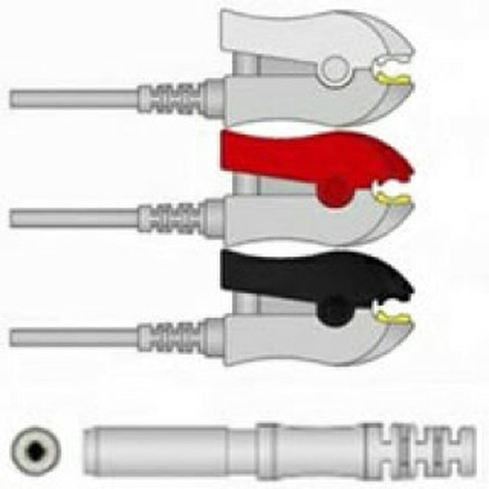 Welch-Allyn Leadwires, 3L, DIN, Adltpinch, Aami, 24" - 008-0321-00