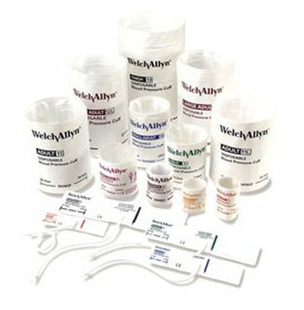 Welch-Allyn Blood Pressure Cuff, Neonate 4, 2 Tube, Luer Slip Connector, Disposable - 5082-104-2