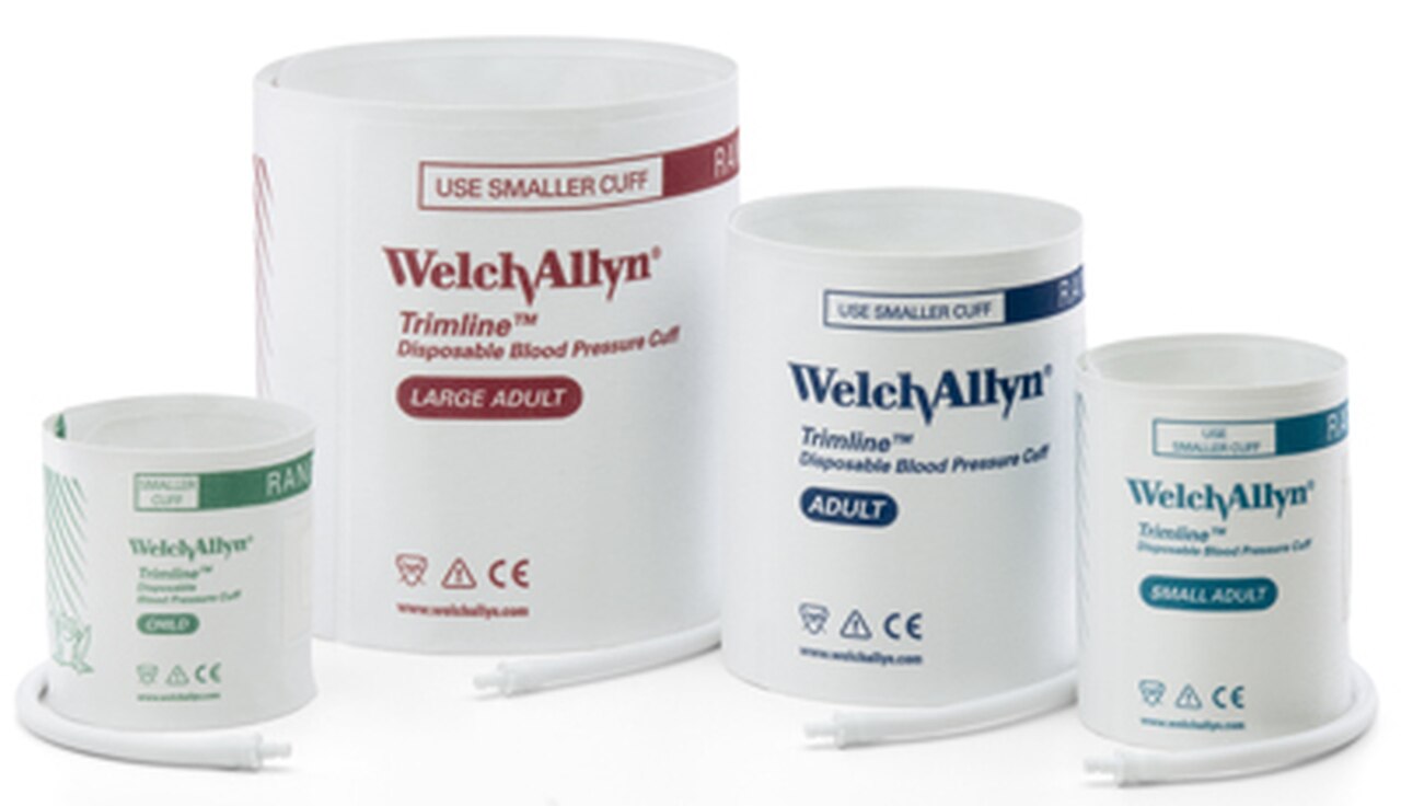 Welch Allyn Blood Pressure Cuff, Neonatal, Vinyl, Size 3, Single Tube, Male Luer Slip, 40 per Case - 99729