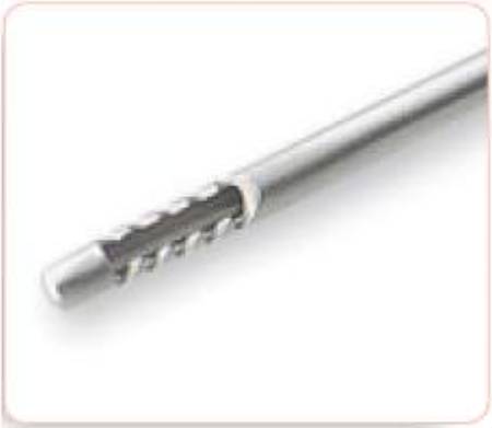 Cooper Surgical Wallach Endometrial Biopsy Curette Novak Single-ended Rigid Handle 4 mm Tip Straight Round Tip with Sharp Serrated Teeth - 907022-4