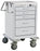 Waterloo Industries Treatment Cart Steel 24.25 X 25.5 X 37.75 Inch 5 Drawers Light Gray - JSGKU-33366